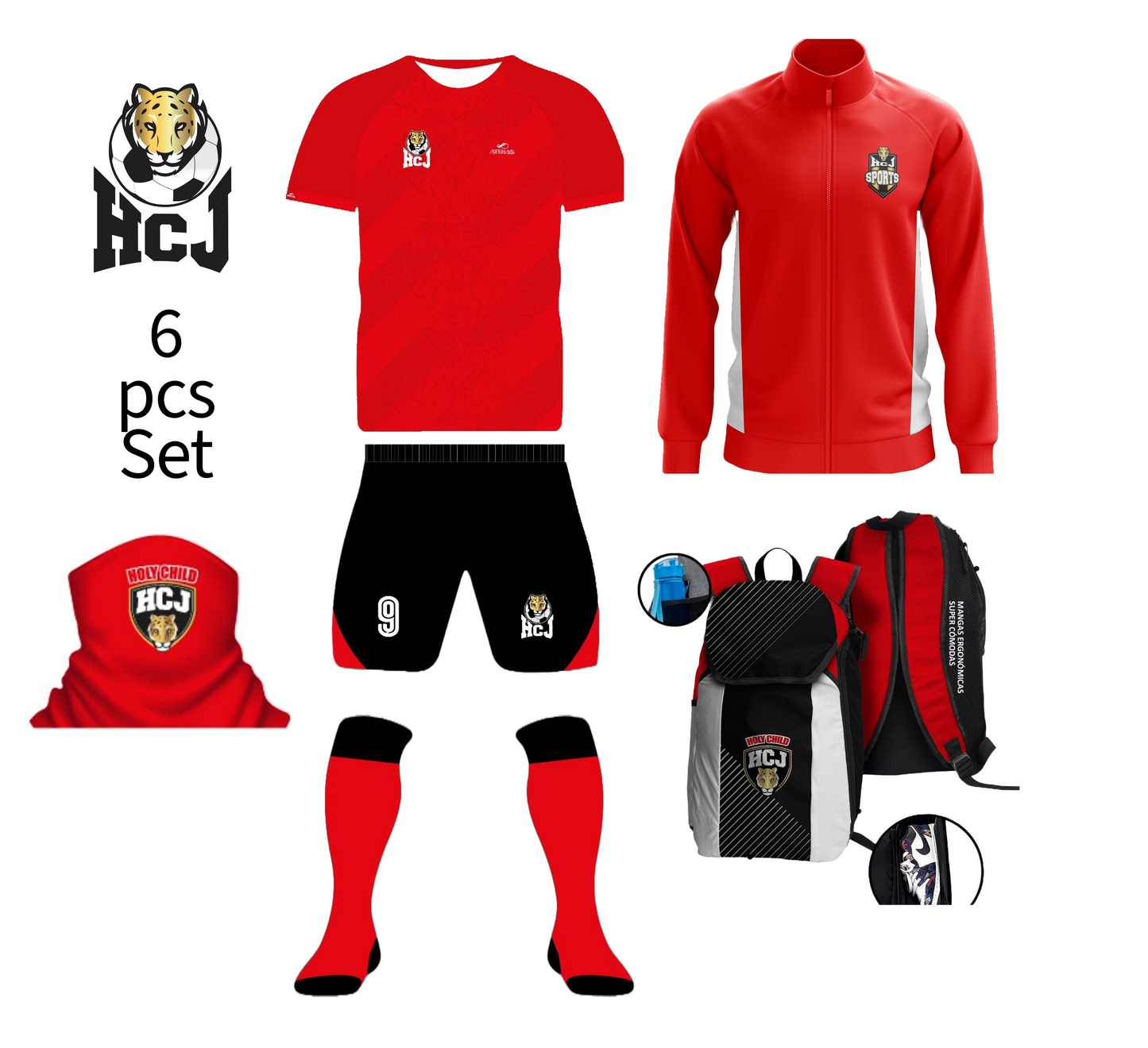 HCJ Soccer Welcome Uniform 7pcs Bundle