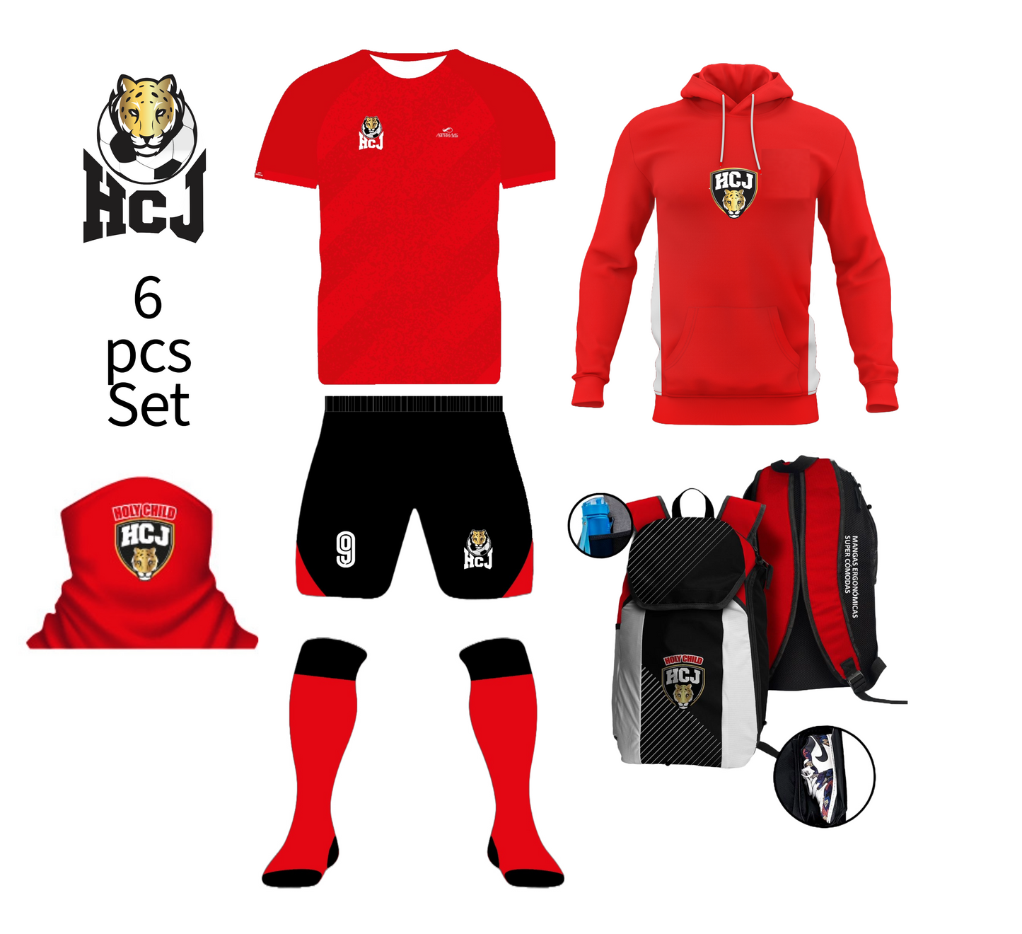 HCJ Soccer Welcome Uniform 7pcs Bundle
