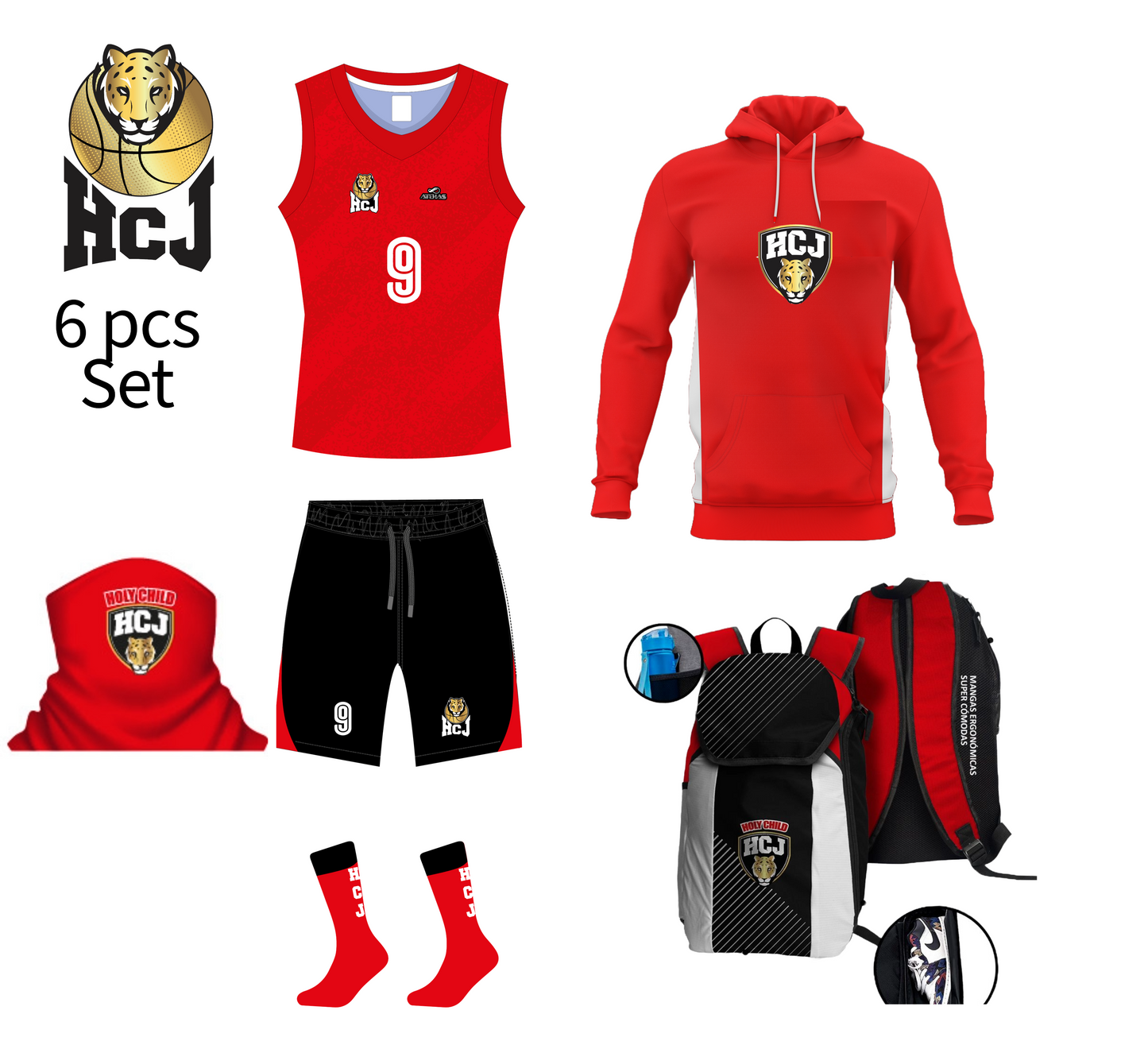 HCJ Basketball Winter 6 pcs Bundle