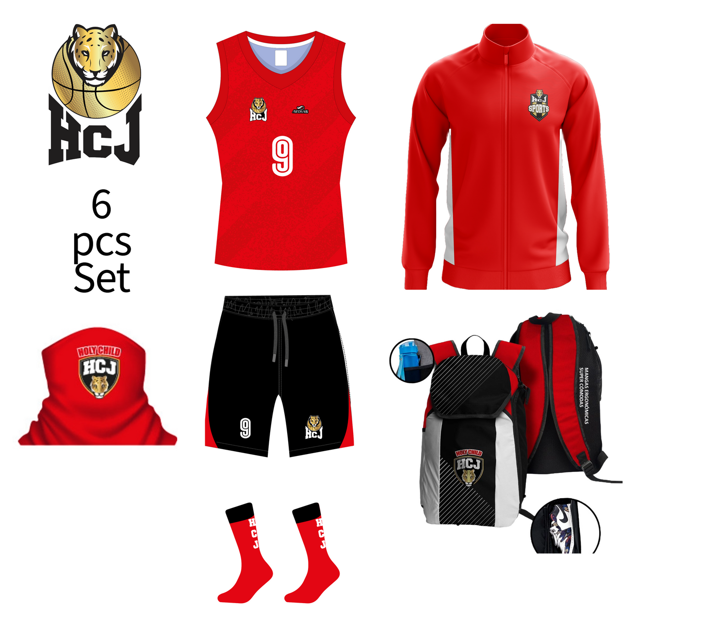 HCJ Basketball Winter 6 pcs Bundle