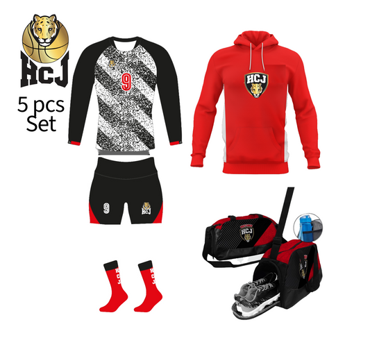 HCJ Volleyball Uniform Set 5pcs with Hoodie - Team # 2 & Libero Player