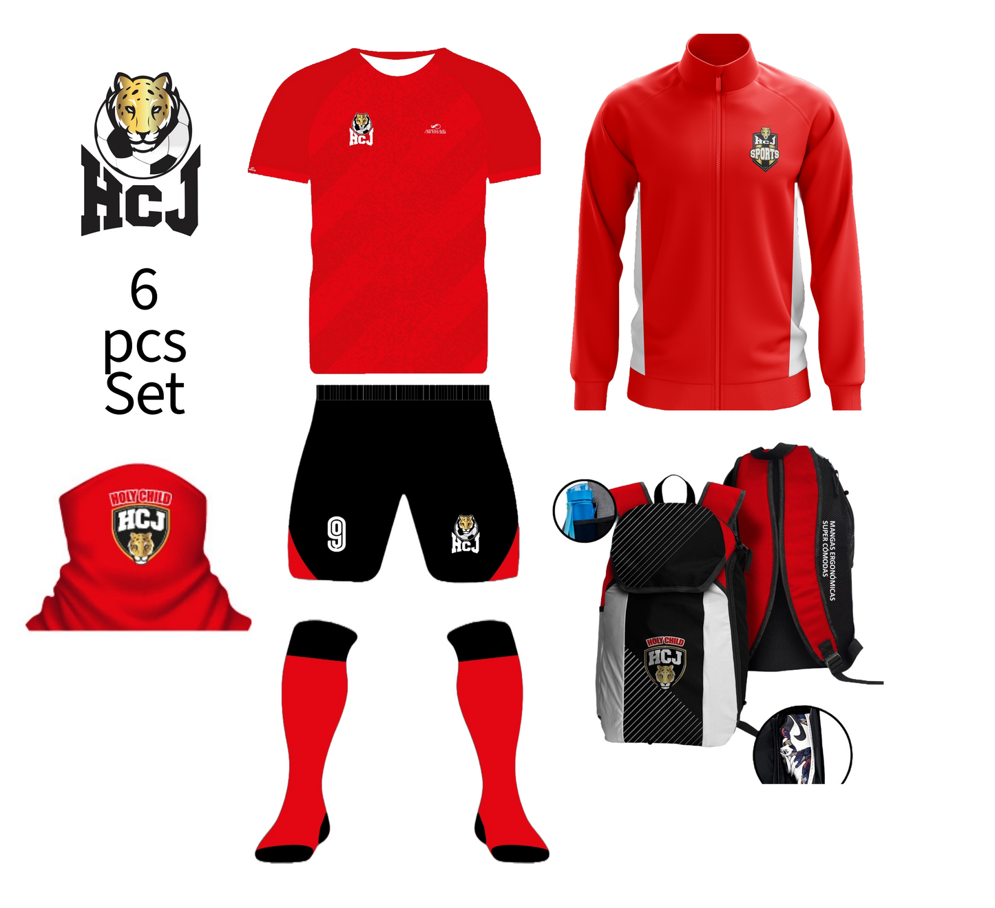 HCJ Soccer Welcome Uniform 6pcs Bundle