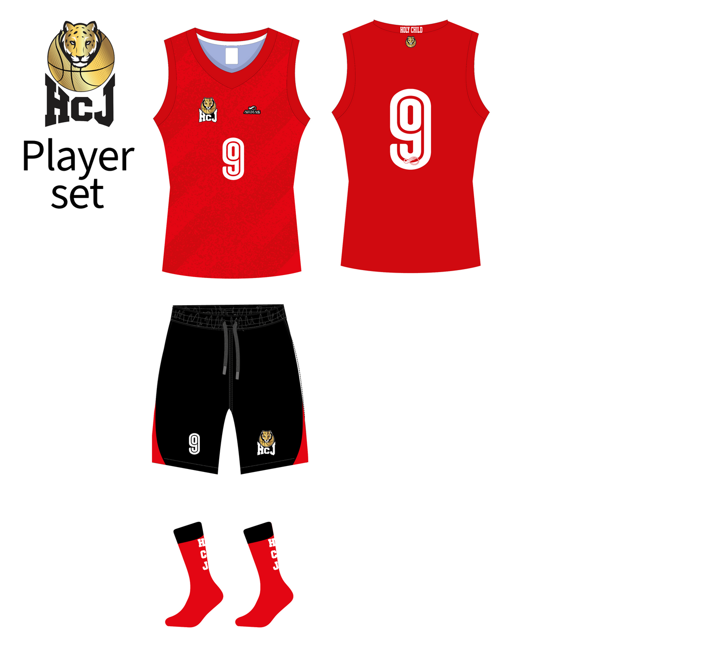 HCJ Basketball Uniform Set 3pcs - Required