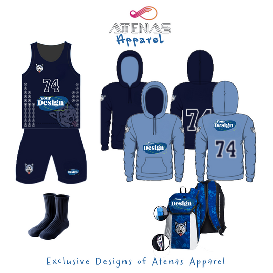 Engineered for speed, comfort, and team pride, this Track & Field set includes everything an athlete needs—on and off the track. The package features a lightweight running shirt, breathable spandex shorts for optimal movement, a cozy hoodie for warm-ups or cool-downs, and a durable backpack for gear transport.